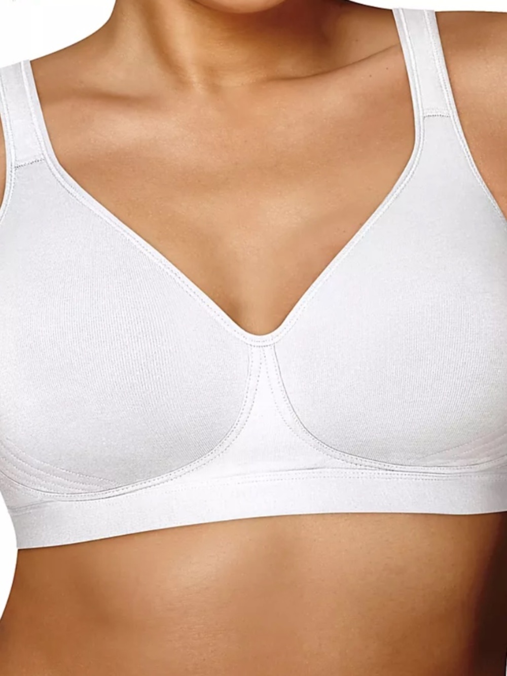 Playtex 18 Hour Ultimate Lift and Support Cotton Stretch Wireless Bra White 40C